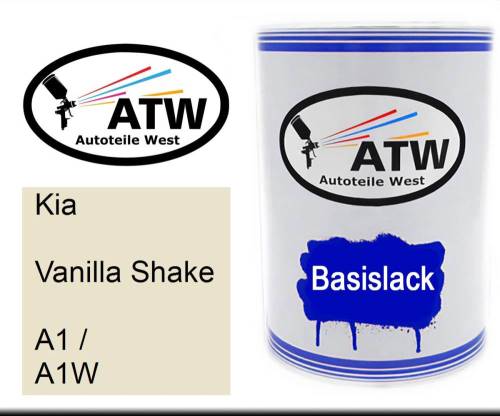 Kia, Vanilla Shake, A1 / A1W: 500ml Lackdose, von ATW Autoteile West.